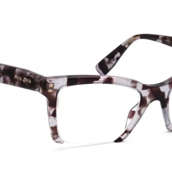 Miu Miu Brown Cat-Eye Glasses half rim lensdesigner women’s made in Italy